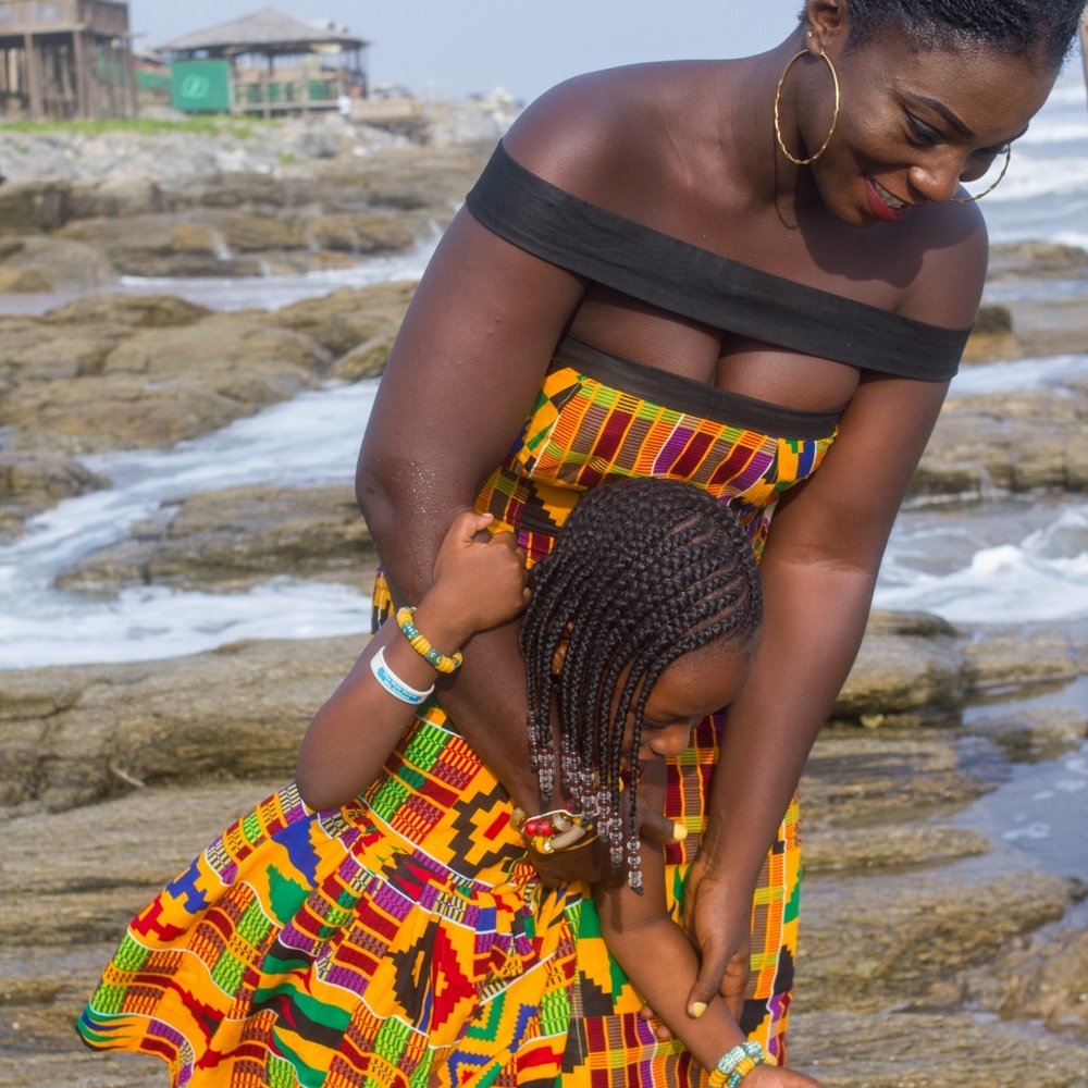 Matching Mom and Daughter Kente Dresses - Picture 8 of 8